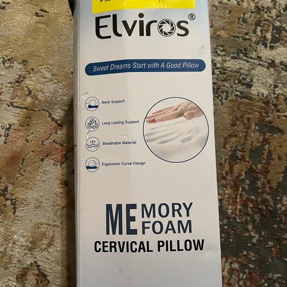 Elviros Deep Sleep Cervical Memory Foam Pillow - Picture 5 of 6